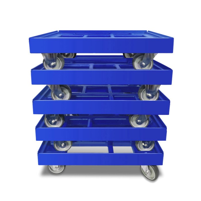 Angebot Kistenroller Enzianblau mit 2 Bock- und 2 Lenkrollen